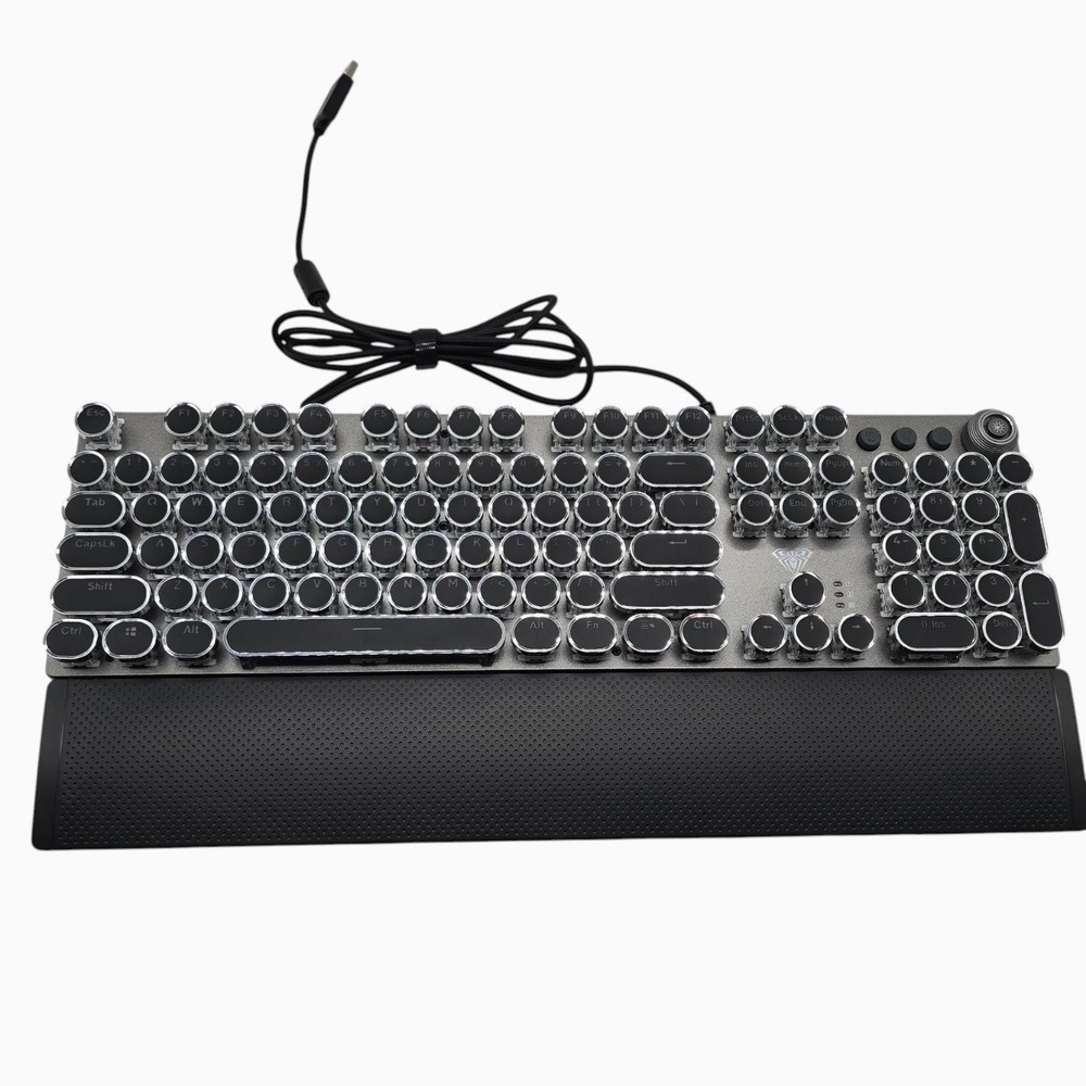 SEUNKWANG Typewriter Mechanical Gaming Keyboard Blue Switch Backlit Wired